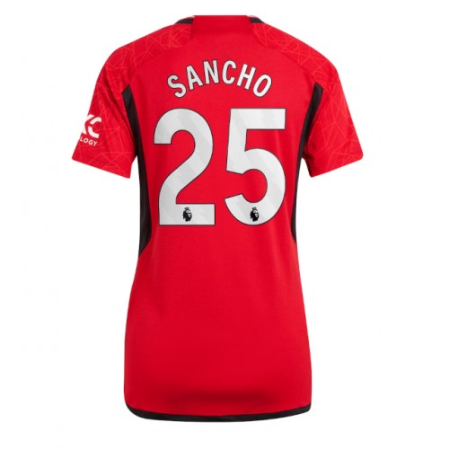 Ženski Nogometni dresi Manchester United Jadon Sancho #25 Domači 2023-24 Kratek Rokav